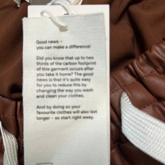 Designer Remix Brown Faux Leather Sustainable Skirt EU 34 - Picture 6 of 6